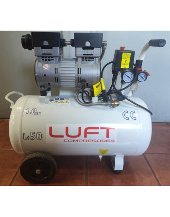 COMPRESOR DENTAL LUFT 1.0HP 50 LITROS, INSONORO